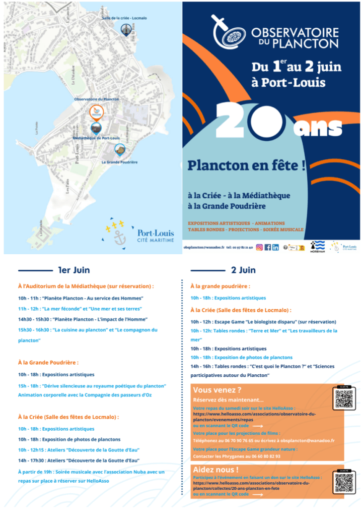 Dépliant programme du Festival du Plancton 
